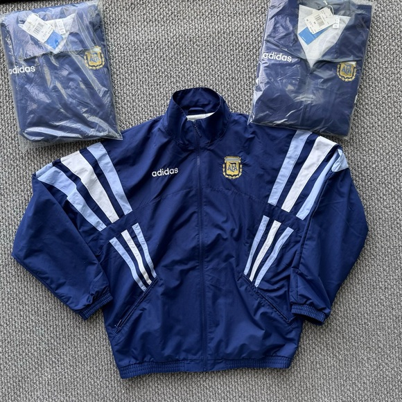 Adidas Argentina Soccer Team 1994 Retro Woven Track Jacket Classics Top Men Size - Picture 2 of 6